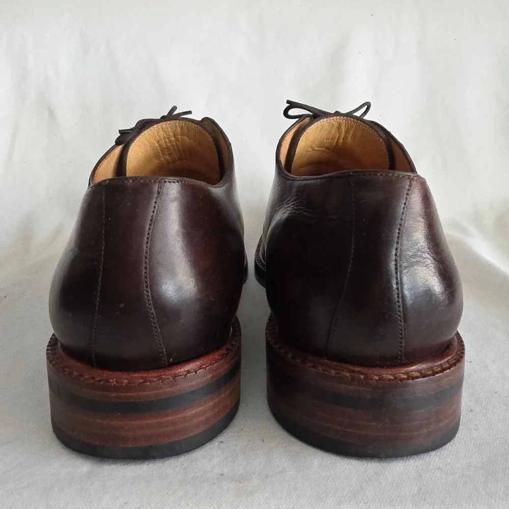 Beckett Simonon Dunham Derbies Mens‎ 12 Brown Full Grain Leather Dress Shoes